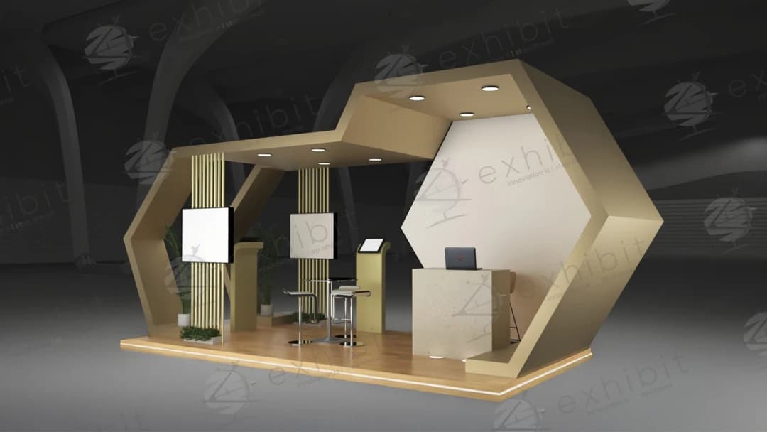 Hexa Vault Straight Semi-Island 3x6 Booth