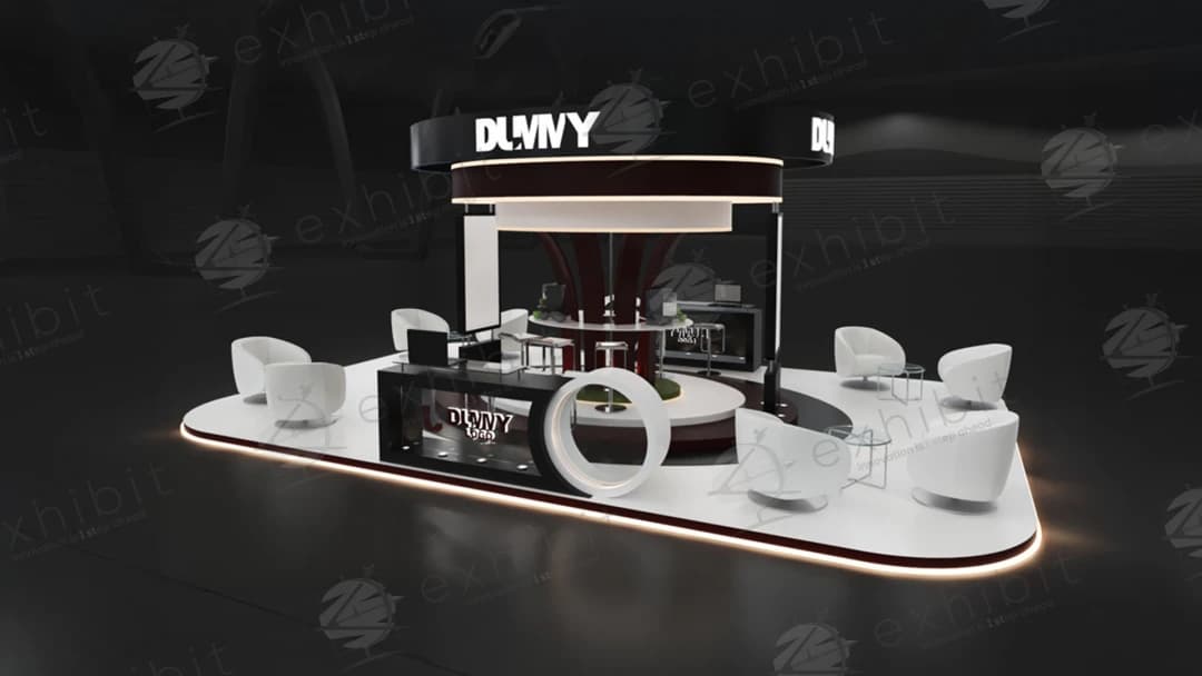 Portal Lounge Curved Island 6x9 Booth