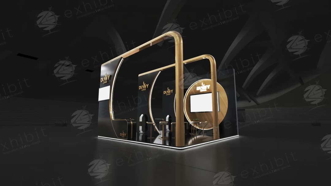 Aurelia Arch Curved Semi-Island 6x6 Booth
