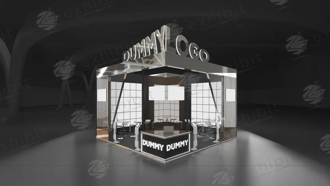 Silver Prism Straight Semi-Island 6x6 Booth