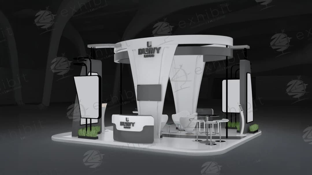 Tapered Gyre Curved Island 6x6 Booth