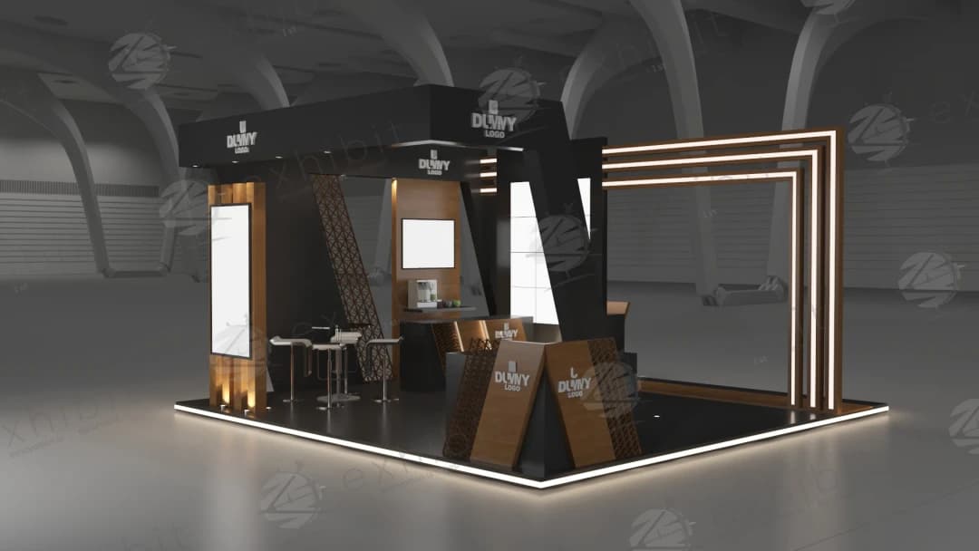 Harmonious Cloister Straight Semi-Island 6x6 Booth
