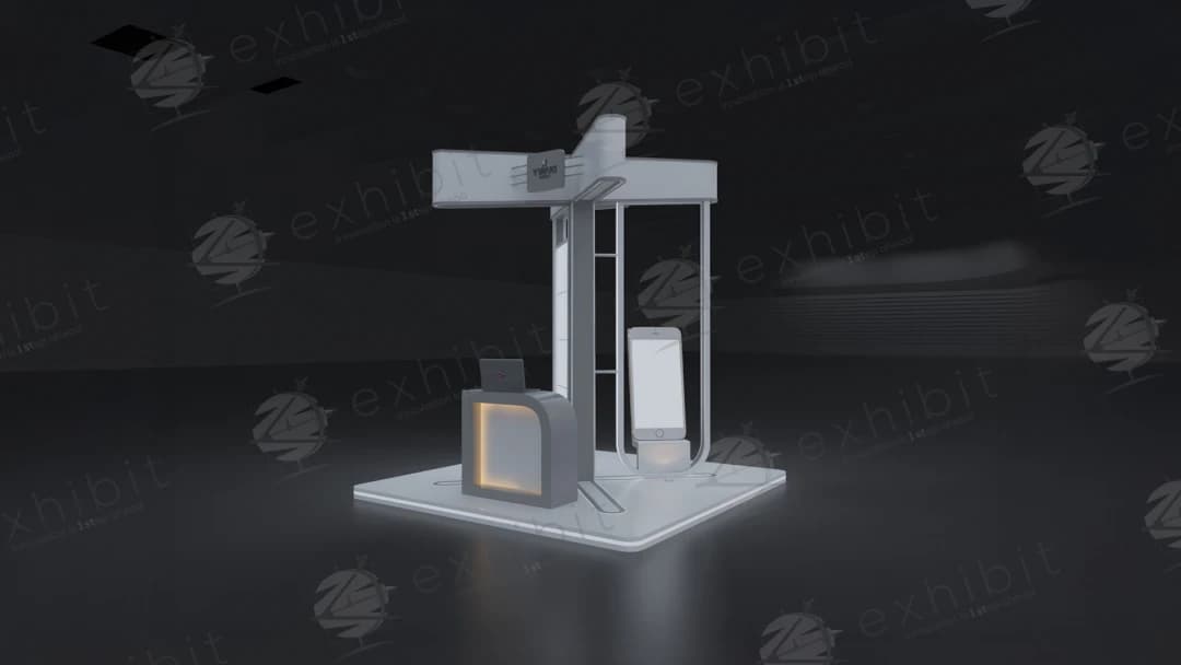 Nexus Cross Curved Island 3x3 Booth