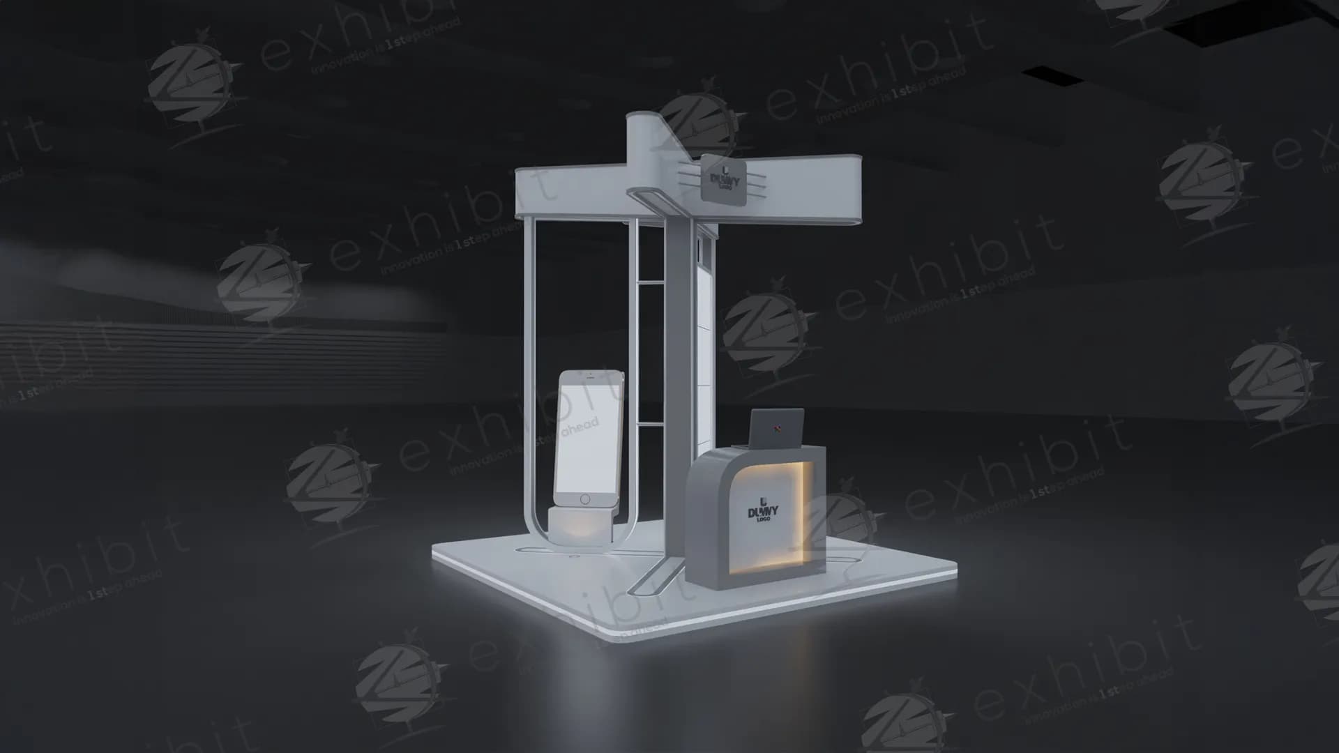 Nexus Cross Curved Island 3x3 Booth