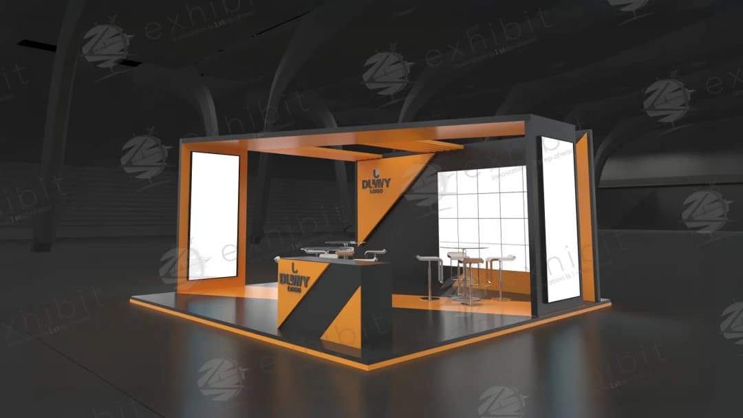 Voltaic Frame Straight Semi-Island 6x6 Booth