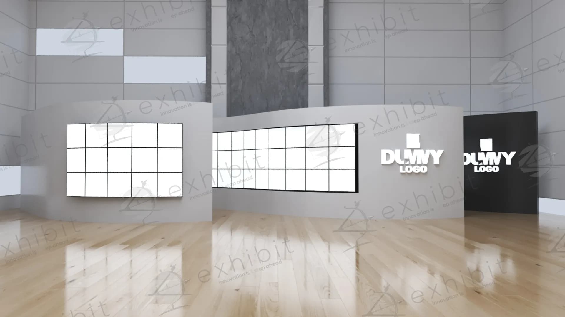 Wave-Sync Curved LED Interactive Screen