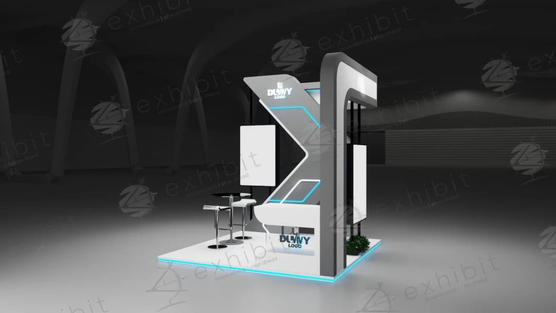 Vector Wing Straight Semi-Island 3x3 Booth