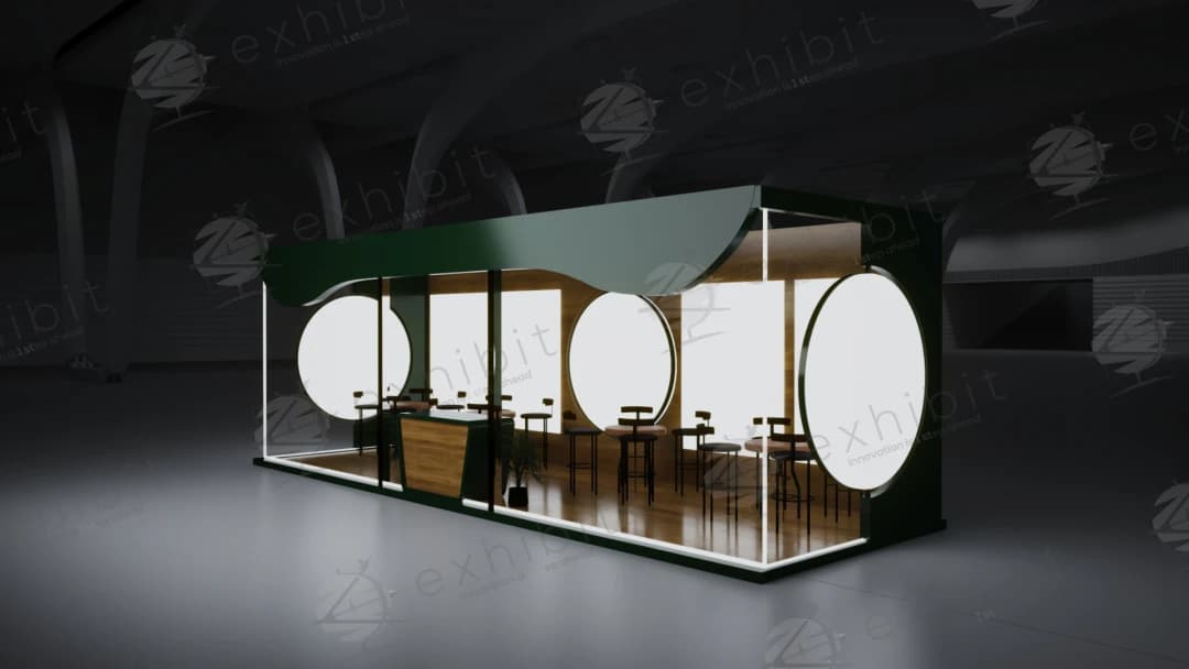 Forest Wavefront Curved Semi-Island 3x9 Booth