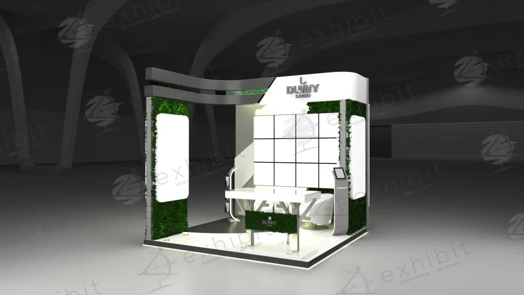 Moss Haven Straight Semi-Island 3x3 Booth