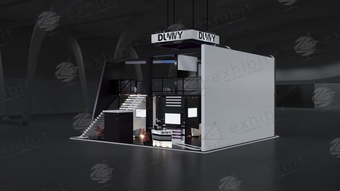 Monolith Vanguard Straight Semi-Island Double-Decker Booth