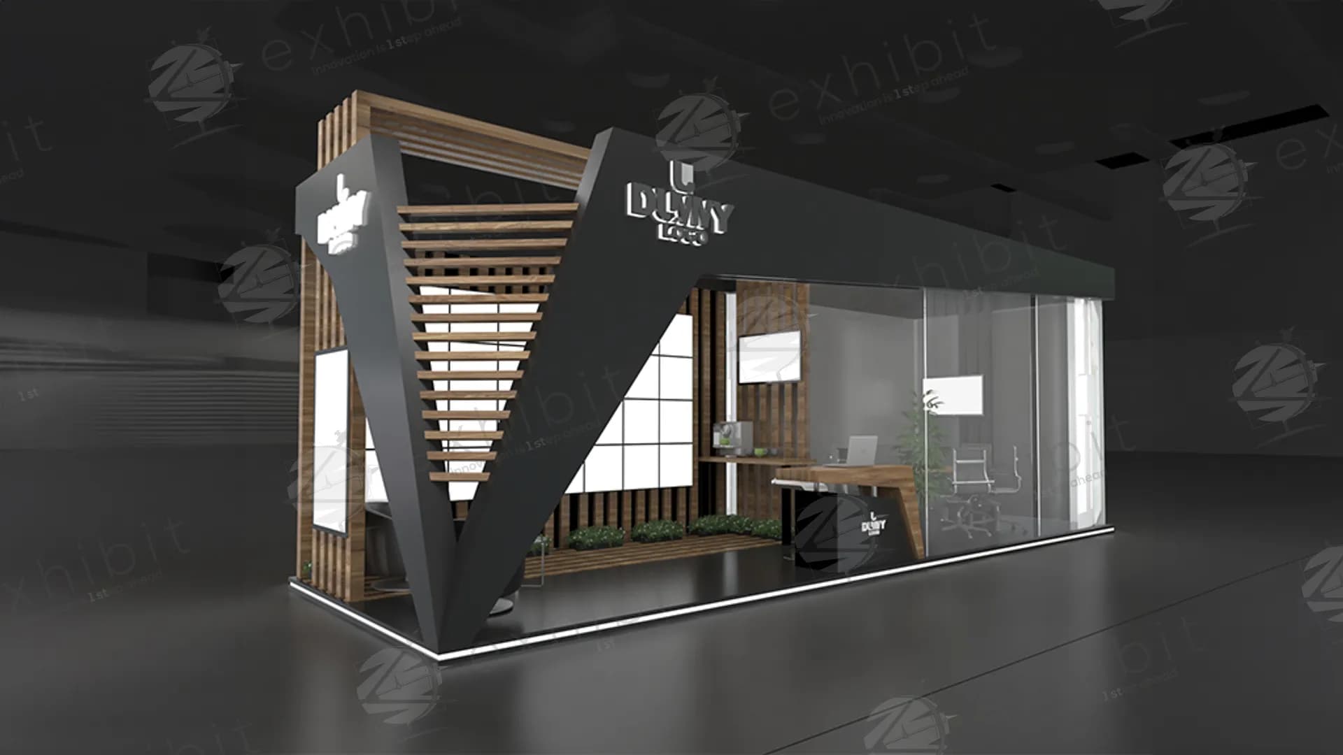 Aura X Straight Semi-Island 3x9 Booth