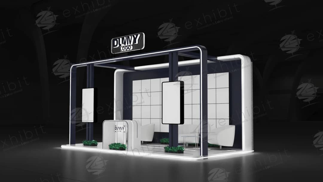 Orbit Zone Curved Semi-Island 3x6 Booth
