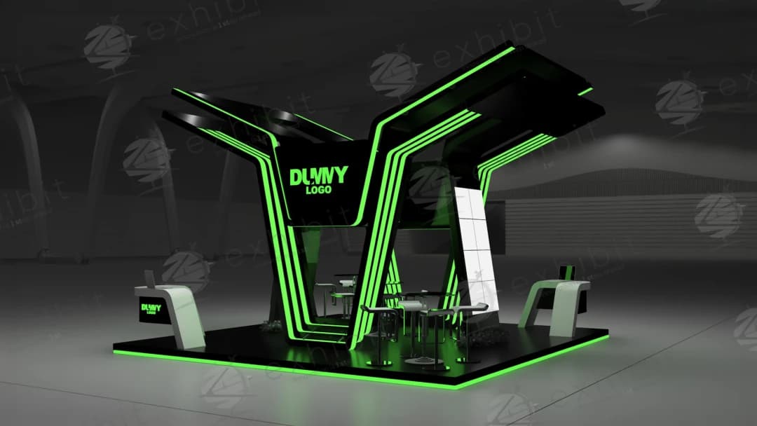 Phantom Edge Straight Island 6x6 Booth