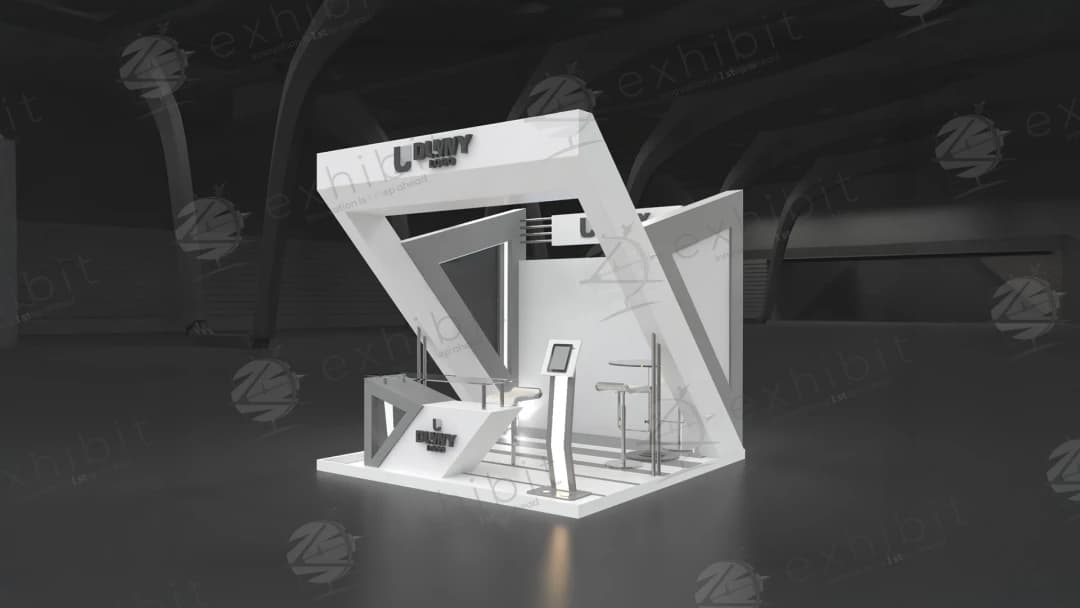 Delta Canopy Straight Semi-Island 3x3 Booth