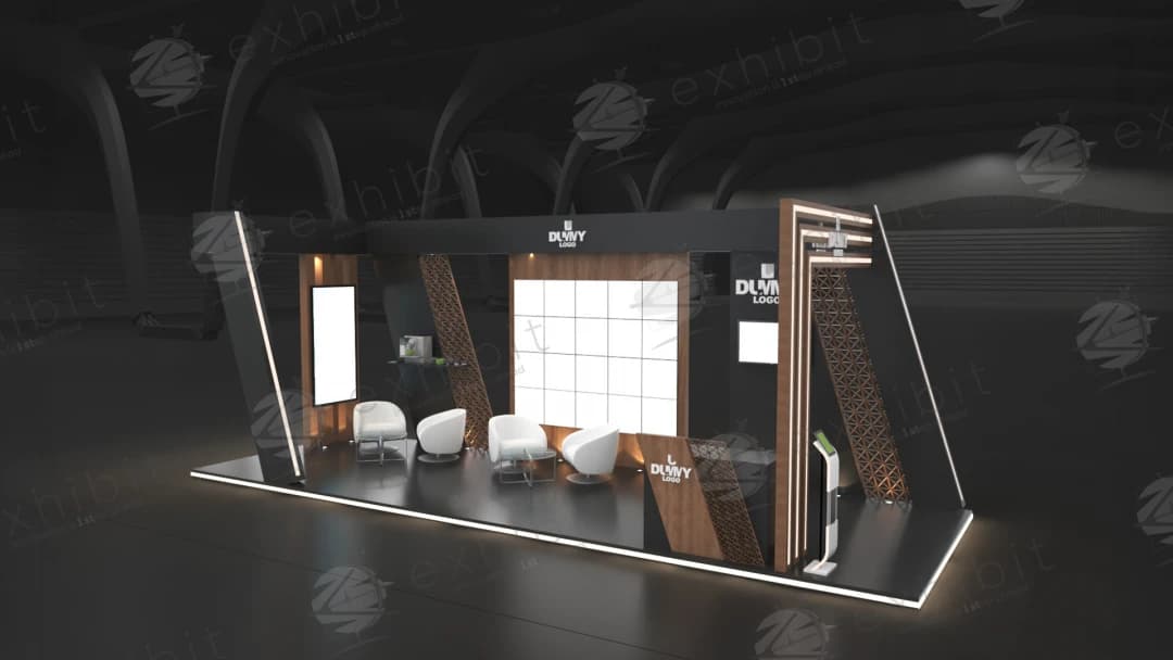 Dominion Shell Straight Semi-Island 3x9 Booth