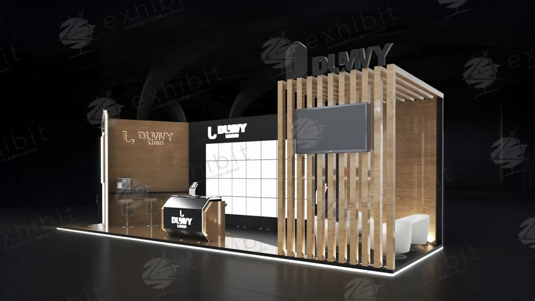 Timber Matrix Straight Semi-Island 3x9 Booth