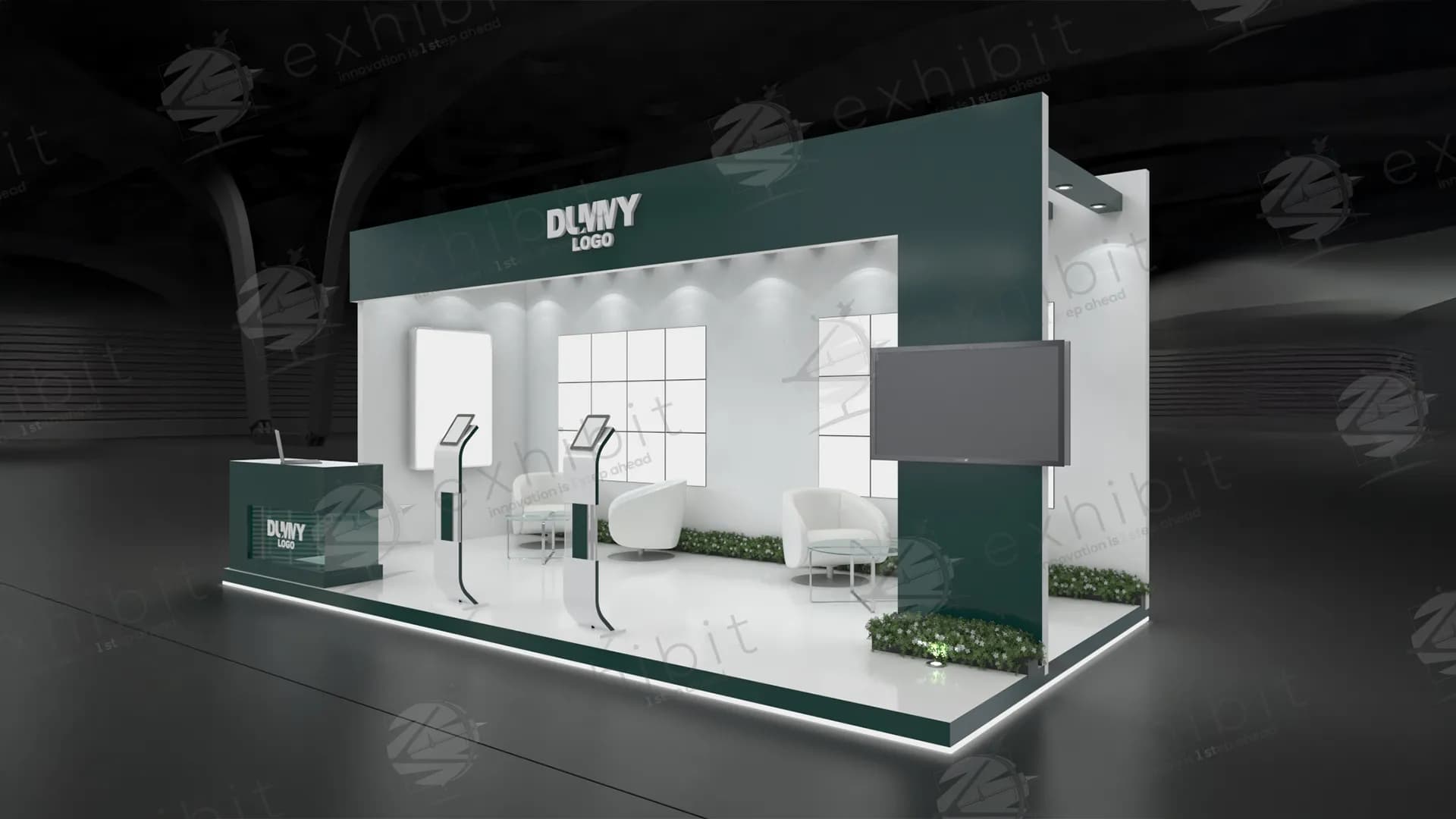 Veridian Core Straight Semi-Island 3X6 Booth