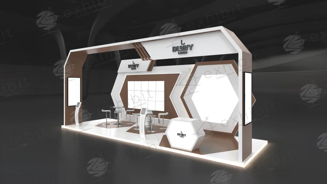 Vantage Line Straight Semi-Island 3x9 Booth