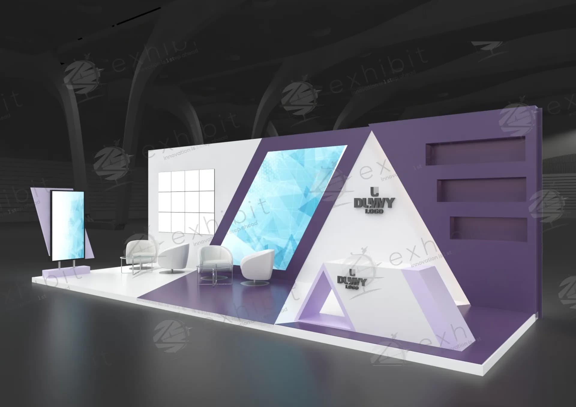 Bold Pyramid Straight Semi-Island 3x9 Booth