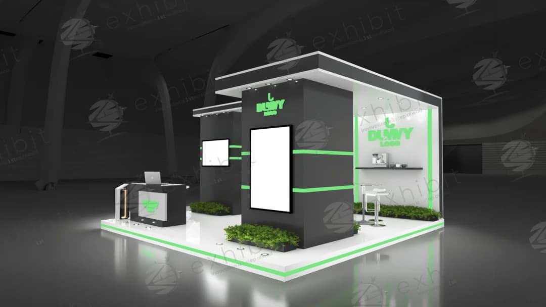 Jade Core Straight Semi-Island 6x6 Booth