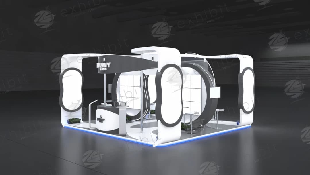 Hourglass Matrix Curved Semi-Island 6x6 Booth