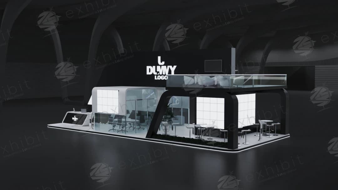 Stratum Summit Curved Semi-Island Double Decker Booth