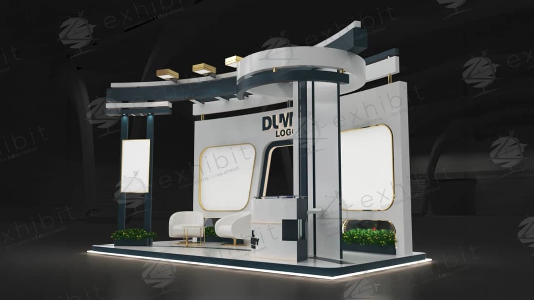 Zenith Aura Curved Semi-Island 3x6 Booth