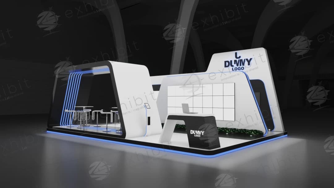 Fusion Arc Straight Semi-Island 6x9 Booth