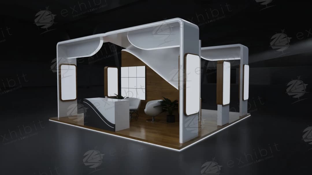 Vela Pergola Straight Island 6x6 Booth