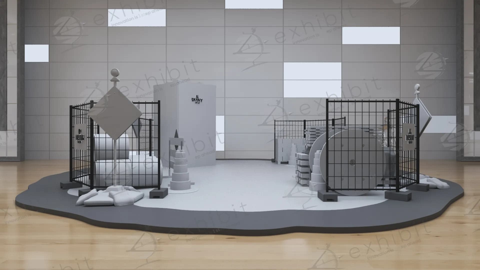 Themed Construction Zone Foyer Straight Display
