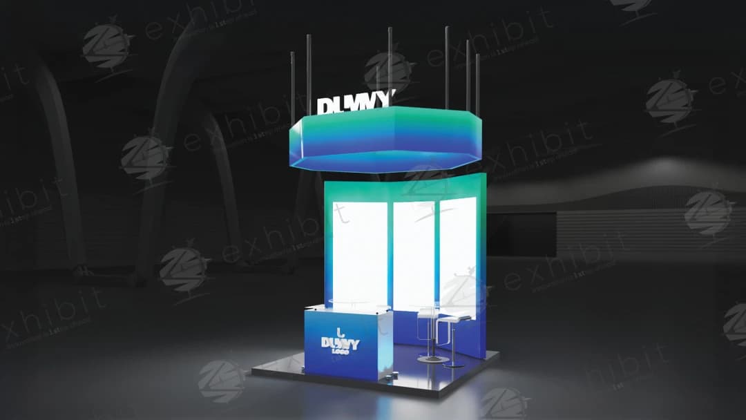 Aurora Prism Straight Semi-Island 3x3 Booth