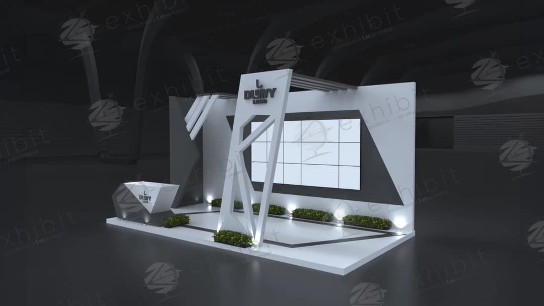 Alabaster Prism Straight Semi-Island 3x6 Booth