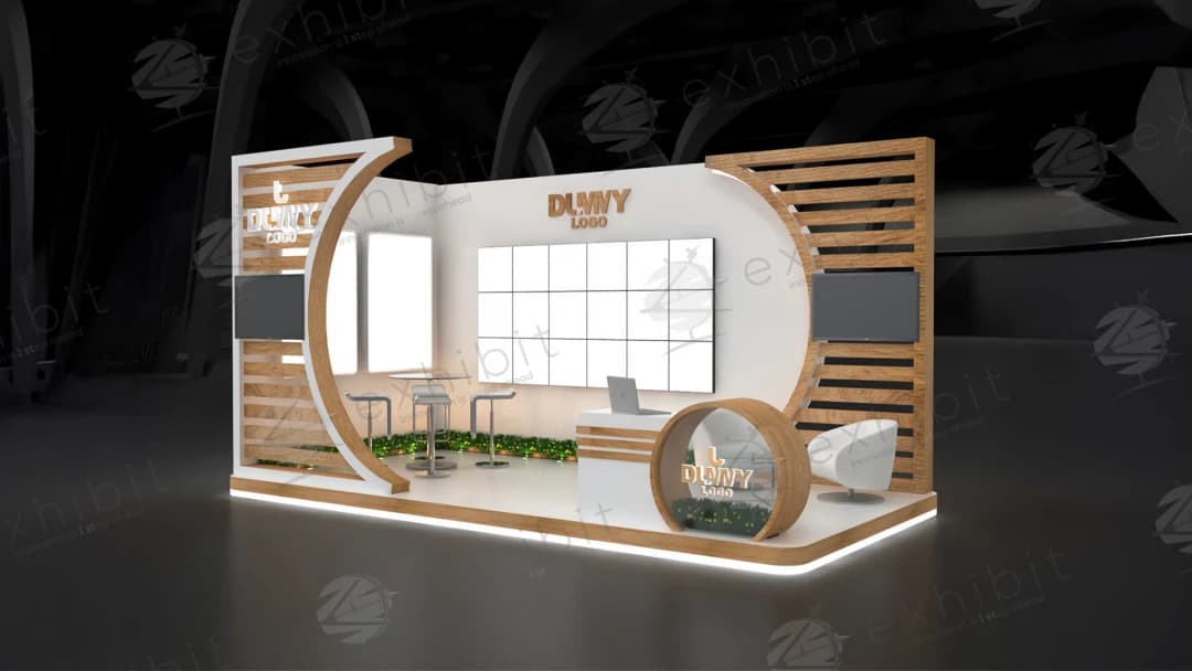 Natura Ring Curved Semi-Island 3x6 Booth