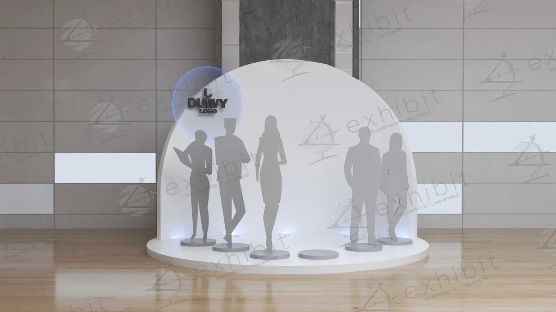 Illuminated Silhouette Dome Curved Photobooth