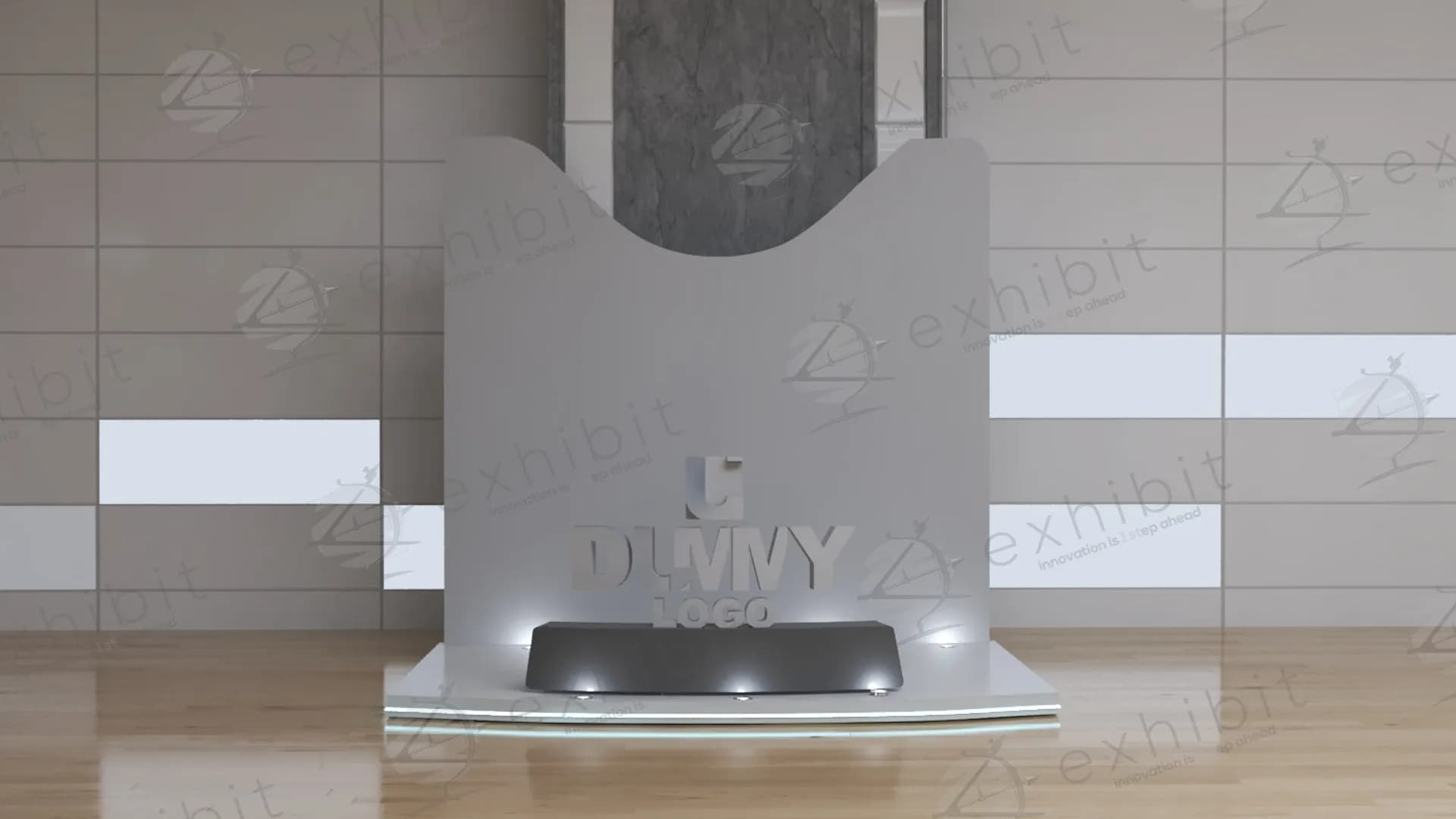 Uplit Concave Top Curved Photobooth