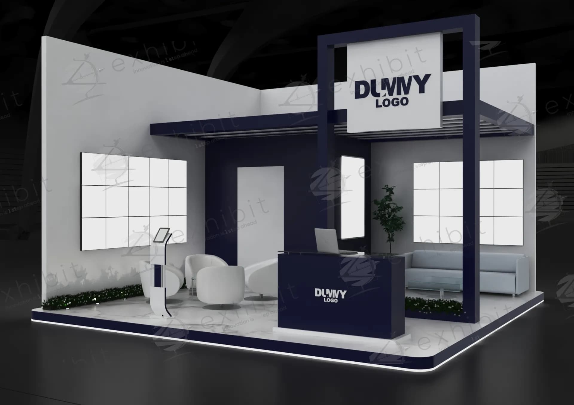 Plano Edge Straight Semi-Island 6X6 Booth