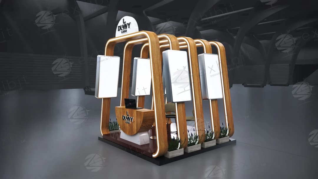 Sylvan Helix Curved Semi-Island 3x3 Booth