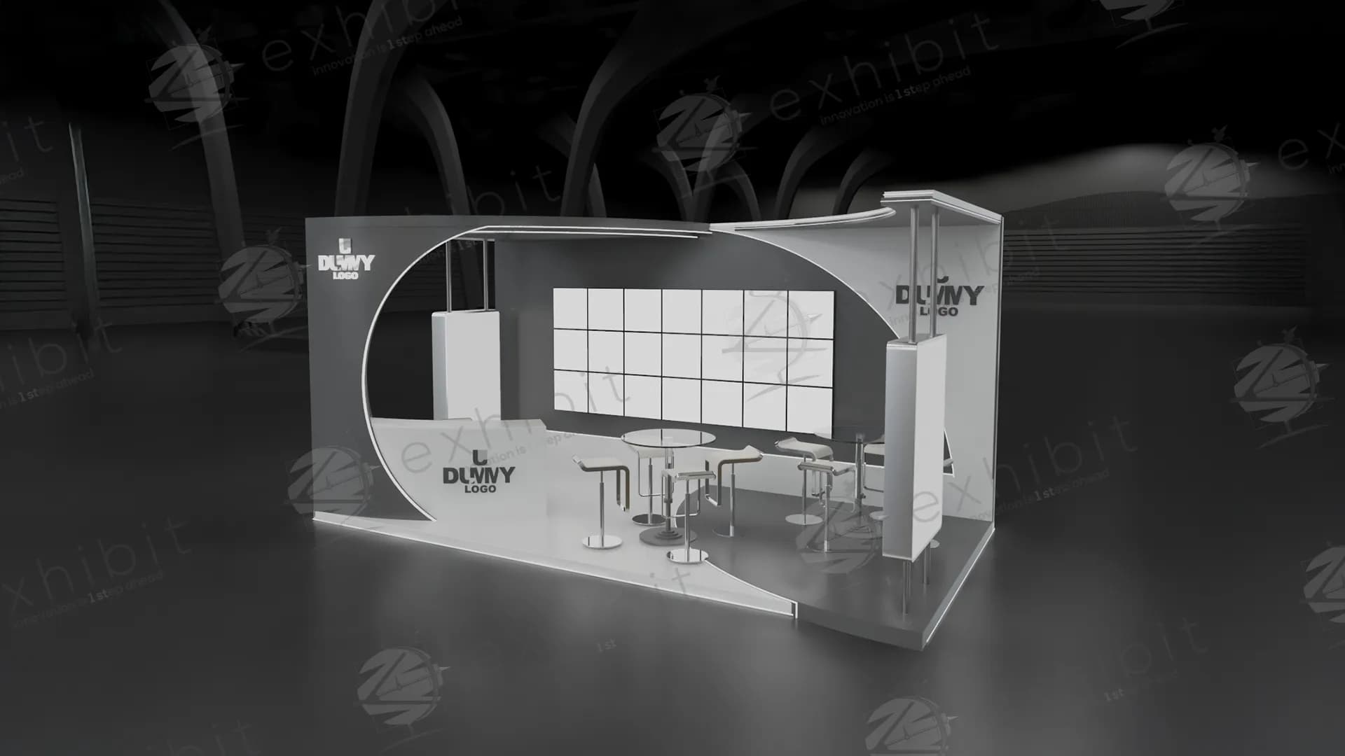 Architectural Fluidity Semi-Island Curved 3x6