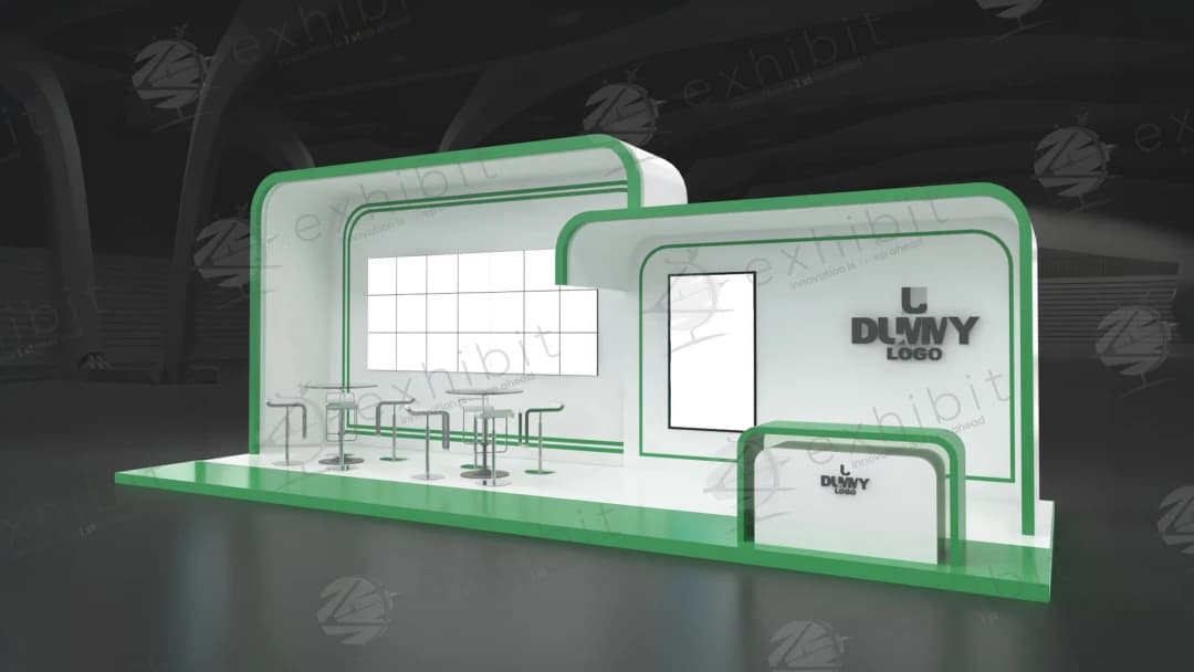 Verde Mod Straight Semi-Island 3x9 Booth