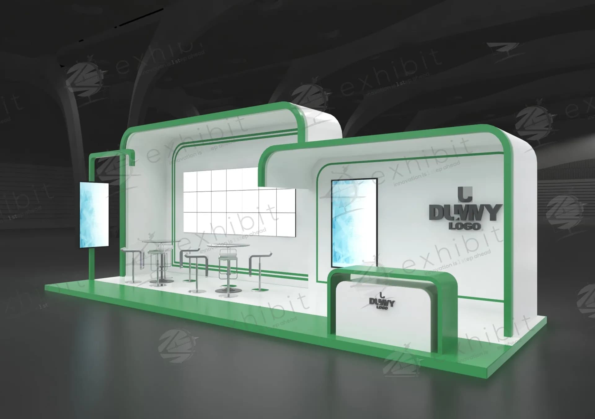 Verde Mod Straight Semi-Island 3X9 Booth