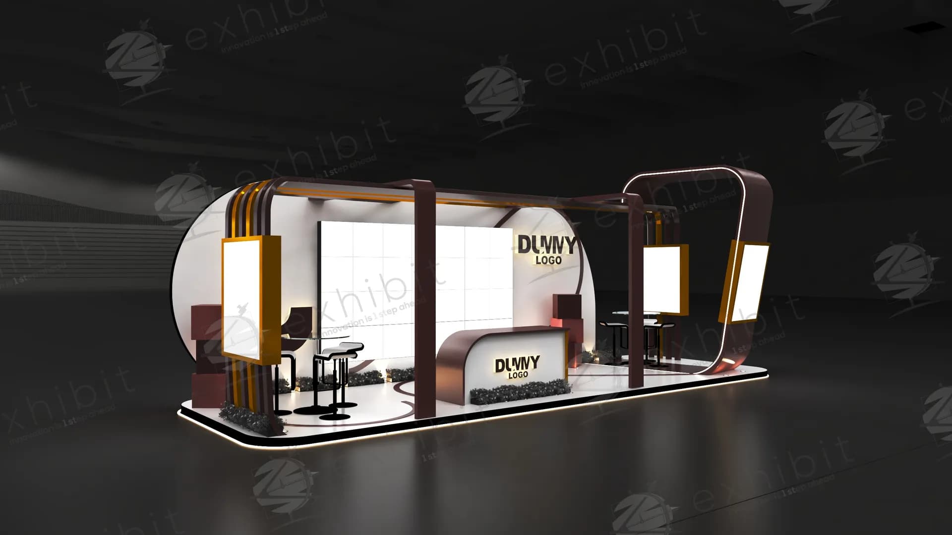 Cyber Hive Straight Semi-Island 3x9 Booth