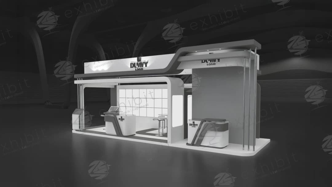 Aero Slate Straight Semi-Island 3x9 Booth