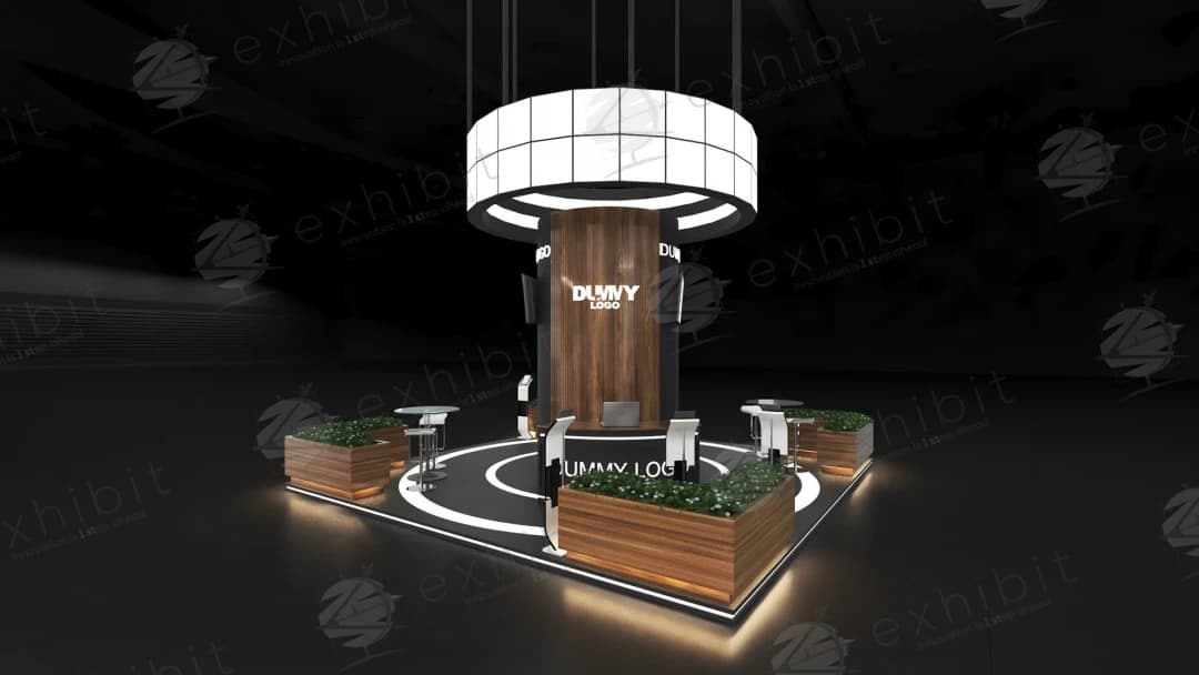 Orbital Halo Curved Island 6x6 Booth