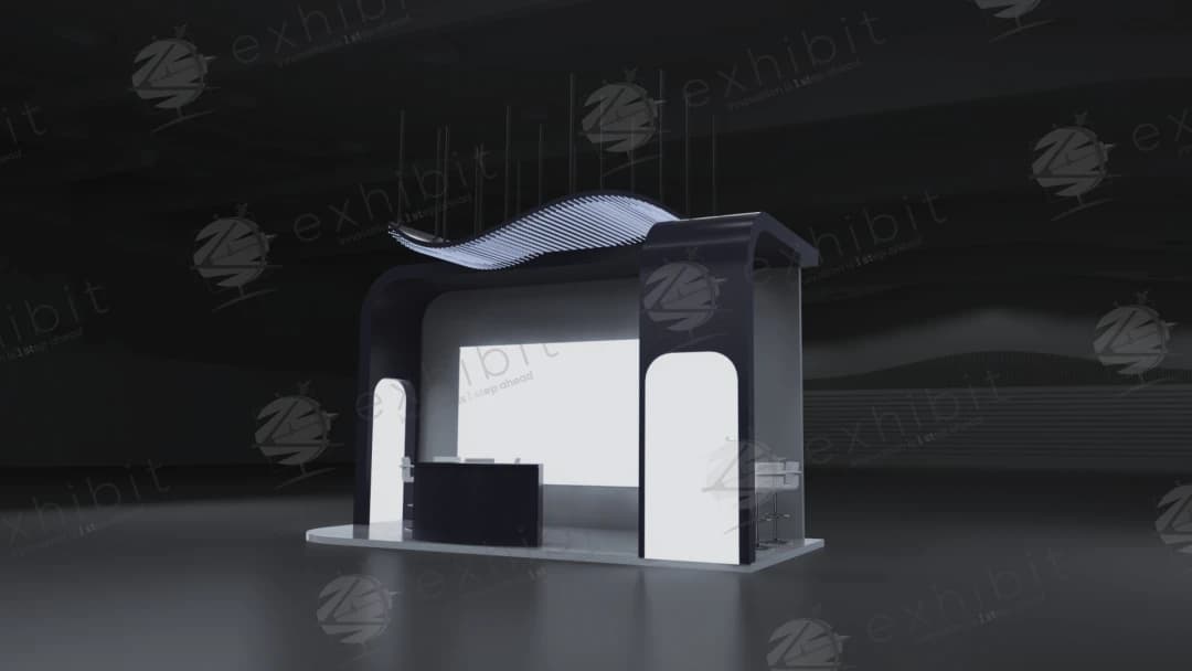 Velum Paragon Curved Semi-Island 3x6 Booth