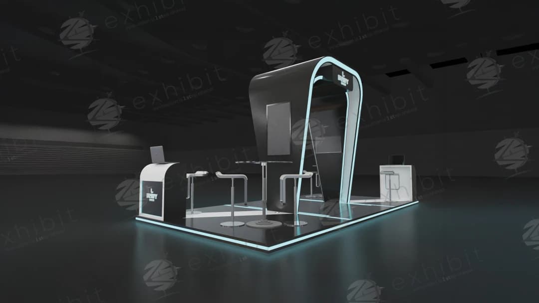 Obsidian Nexus Curved Island 3x6 Booth