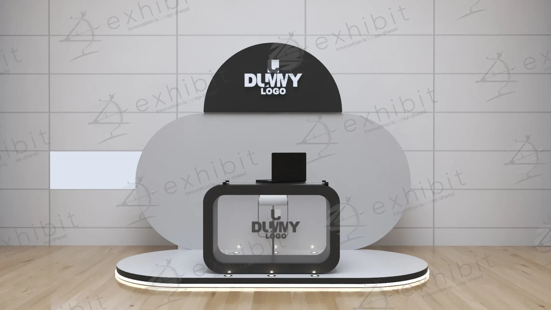 Rounded Showcase Reg Desk