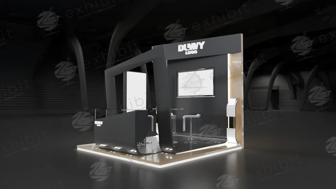 Eclipse Carbon Straight Semi-Island 3x3 Booth