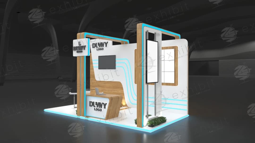 Lumina Wave Straight Semi-Island 3x6 Booth