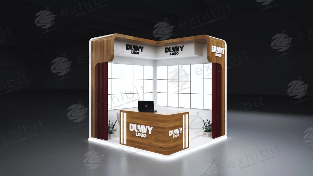 Batten Matrix Straight Semi-Island 3x3 Booth