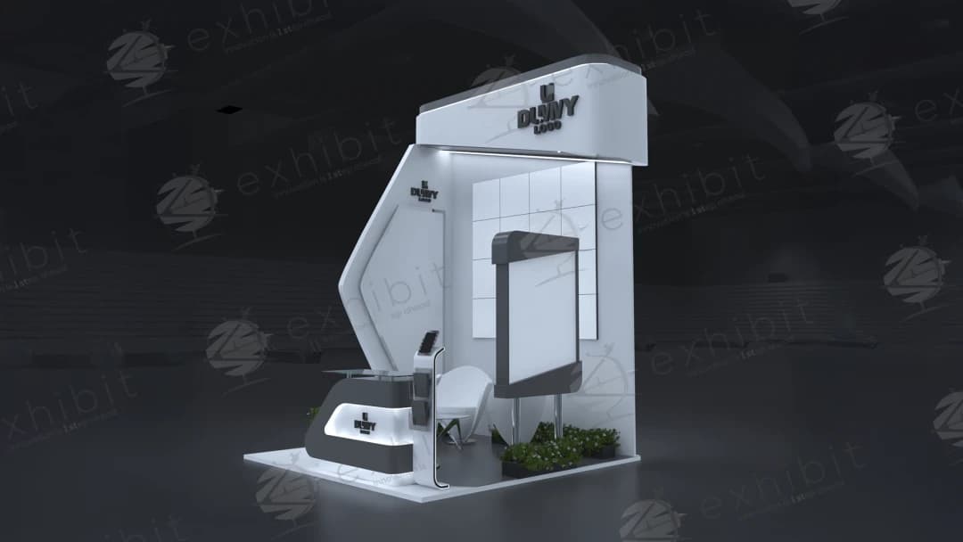 Titanium Arc Curved Semi-Island 3x3 Booth